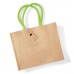 Westford Mill Coloured Handle Classic Jute Shopper Bag