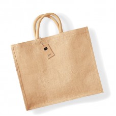 Westford Mill Cotton Carry Handle Jumbo Jute Shopper Bag