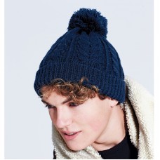 Beechfield Adult's Heavyweight Cable Knit Snowstar Beanie Hat