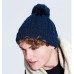 Beechfield Adult's Heavyweight Cable Knit Snowstar Beanie Hat