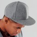Beechfield Adult's Flat Peak Melton Wool Snapback Cap