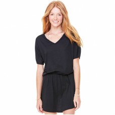 Bella And Canvas Women's Flowy Relaxed Fit V-neck Dress