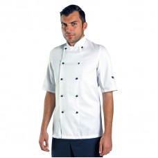 Dennys Adult's Removable Stud Fastening Short Sleeve Chefs Jacket