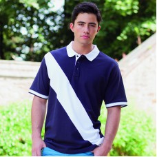 Front Row Men's Diagonal House Stripe Polo Shirt