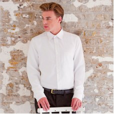 Henbury Men's Wicking Yarn Anti-bacterial Long Sleeve Shirt
