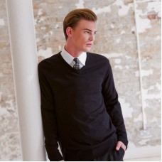 Cashmere Touch Acrylic V-neck Jumper