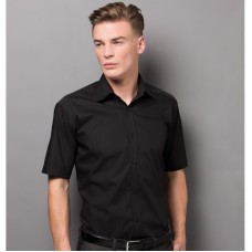 Kustom Kit Men's Slim Fitting Short Sleeve Business Shirt