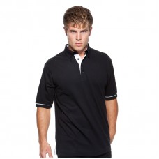 Kustom Kit Adult's Contrast Trim Button Down Collar Polo Shirt
