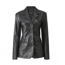 Woodland Leather Ladies Leather 4 Button Blazer Jacket