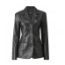 Woodland Leather Ladies Leather 4 Button Blazer Jacket