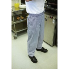 Dennys Chefswear Fully Elasticated Trouser In Navy/white Check