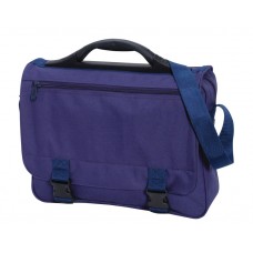 Shugon Dublin Briefcase In Black And Navy