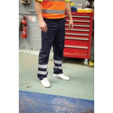 Yoko Reflective Ballistic Trousers In Black And Navy
