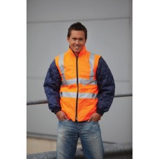 Yoko Hi-vis Quilted Jacket With Detatchable Sleeves