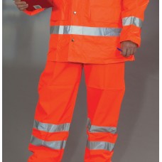 Yoko Hi-vis Waterproof Contractors Trousers In Hi-vis Orange