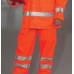 Yoko Hi-vis Waterproof Contractors Trousers In Hi-vis Orange