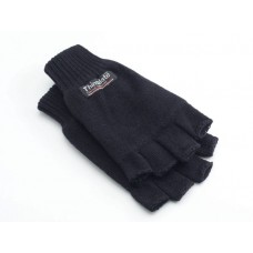 Yoko 3m Thinsulate Half Finger Gloves In Black