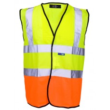 Supertouch Men's High Visibility Two Tone Two Band And Brace Vest