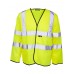 Supertouch Mens Hi Vis Long Sleeved Waistcoat In Hi Vis Yellow