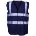 Supertouch Men's Red High Visibility Two Band And Brace Vest