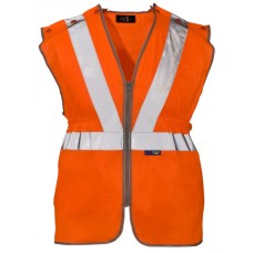Super Touch Hi Vis Polyester Long Tracker Waistcoat In Orange