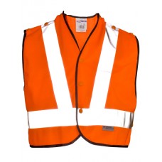 Supertouch Rail Industry Orange Hi Vis Mini Tracker Waistcoat