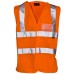 Supertouch Orange Hi Vis Pull Apart Vest With Id Pocket