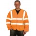 Supertouch Orange Hi Vis Long Sleeved Waistcoat