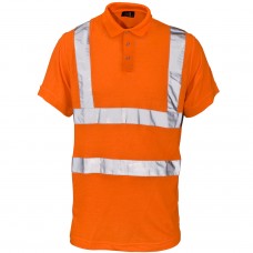 Supertouch Workwear Hi Vis Polo Shirt With Orange/blue Std Tape