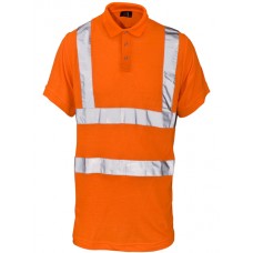 Supertouch Workwear Hi Vis Polo Shirt With Orange/orange Std Tape