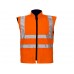 Supertouch Rail Industry Orange Reversible Fleece Lined Bodywarmer