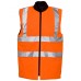 Super Touch Reversible Twill Lined Bodywarmer In Orange