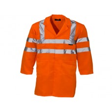 Super Touch Hi Vis Polycotton Lab Coat In Orange