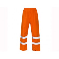 Supertouch Rail Industry Orange Water Resistant Hi Vis Trousers