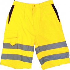 Supertouch Hi Vis Yellow Shorts With Navy Bottom