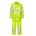 Supertouch Men's Two Piece High Visibility Rainsuit In Yellow