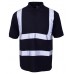 Supertouch Men's High Visibility Polo Shirt In Black