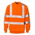 Supertouch Mens Hi Vis Crew Neck Sweatshirt In Orange