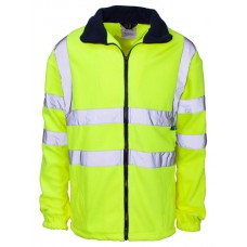 Supertouch Men's High Visibility Micro Fleece Jacket In Yellow