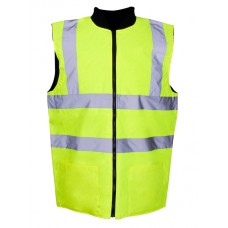 Supertouch Men's Reversible Twill Lined Bodywarmer In Yellow