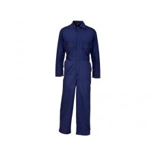 Super Touch Polycotton Coveralls Plus In Royal Blue And Navy Blue