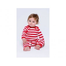 Babybugz Stripy Rompasuit In Navvy/red And Red/white