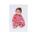 Babybugz Stripy Rompasuit In Navvy/red And Red/white