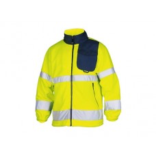 Projob Men's Anti Pilling 6301 High Visibility Work Fleece Jacket