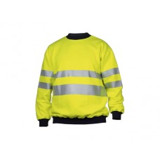 Projob Men's Set In Sleeve 6101 High Visibility Sweatshirt