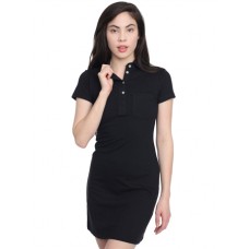 American Apparel Women's Fine Jersey Collared Leisure Dress