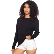 American Apparel Women's Baby Rib Cotton Basic Long Sleeve T-shirt