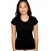 American Apparel Women's Baby Rib Cotton Cap Sleeve T-shirt