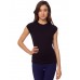 American Apparel Women's Baby Rib Cotton Cap Sleeve Raglan T-shirt