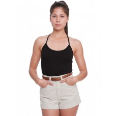 American Apparel Women's Baby Rib Cotton All Around Halter Top